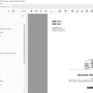 AMMANN ARX 23.1 ARX 26.1 TANDEMOVÝ VÁLEC DÍLENSKÁ PŘÍRUČKA PDF