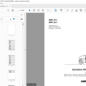 AMMANN ARX 23.1 ARX 26.1 TANDEMOVÝ VÁLEC DÍLENSKÁ PŘÍRUČKA PDF