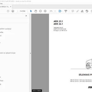 AMMANN ARX 23.1 ARX 26.1 TANDEMOVÝ VÁLEC DÍLENSKÁ PŘÍRUČKA PDF