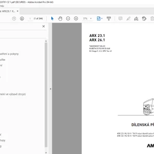AMMANN ARX 23.1 ARX 26.1 TANDEMOVÝ VÁLEC DÍLENSKÁ PŘÍRUČKA PDF
