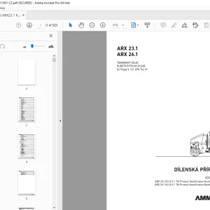 AMMANN ARX 23.1 ARX 26.1 TANDEMOVÝ VÁLEC DÍLENSKÁ PŘÍRUČKA PDF