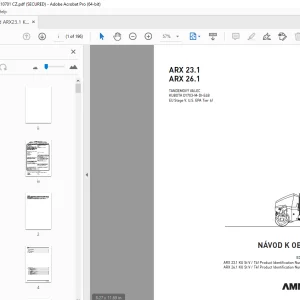 AMMANN ARX 23.1 ARX 26.1 TANDEMOVÝ VÁLEC NÁVOD K OBSLUZE PDF