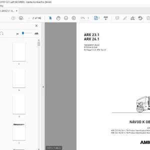 AMMANN ARX 23.1 ARX 26.1 TANDEMOVÝ VÁLEC NÁVOD K OBSLUZE PDF