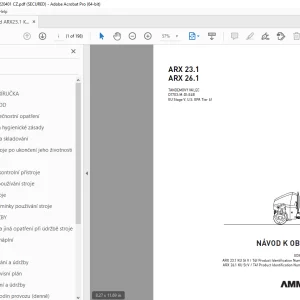 AMMANN ARX 23.1 ARX 26.1 TANDEMOVÝ VÁLEC NÁVOD K OBSLUZE PDF