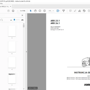AMMANN ARX 23.1 ARX 26.1 WALEC TANDEMOWY INSTRUKCJA OBSŁUGI PDF
