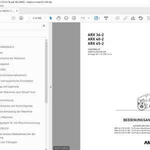 AMMANN ARX 36-2 ARX 40-2 ARX 45-2 BEDIENUNGSANLEITUNG PDF