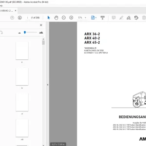 AMMANN ARX 36-2 ARX 40-2 ARX 45-2 BEDIENUNGSANLEITUNG PDF