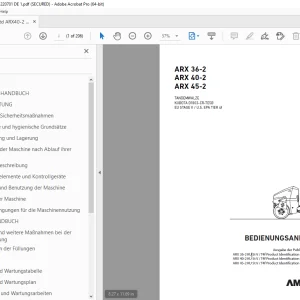 AMMANN ARX 36-2 ARX 40-2 ARX 45-2 BEDIENUNGSANLEITUNG PDF