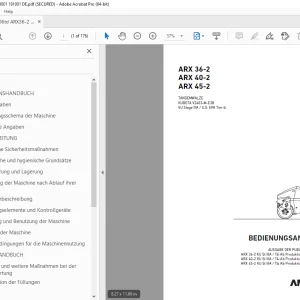 AMMANN ARX 36-2 ARX 40-2 ARX 45-2 BEDIENUNGSANLEITUNG PDF