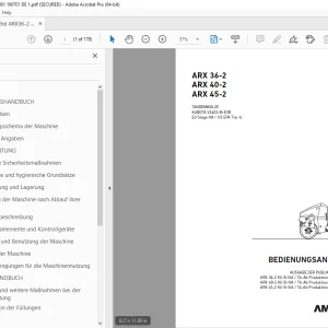 AMMANN ARX 36-2 ARX 40-2 ARX 45-2 BEDIENUNGSANLEITUNG PDF