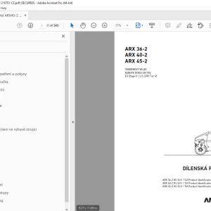 AMMANN ARX 36-2 ARX 40-2 ARX 45-2 DÍLENSKÁ PŘÍRUČKA PDF