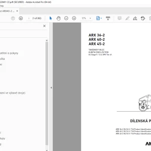AMMANN ARX 36-2 ARX 40-2 ARX 45-2 DÍLENSKÁ PŘÍRUČKA PDF