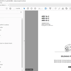 AMMANN ARX 36-2 ARX 40-2 ARX 45-2 DÍLENSKÁ PŘÍRUČKA PDF