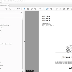 AMMANN ARX 36-2 ARX 40-2 ARX 45-2 DÍLENSKÁ PŘÍRUČKA PDF
