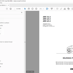 AMMANN ARX 36-2 ARX 40-2 ARX 45-2 DÍLENSKÁ PŘÍRUČKA PDF
