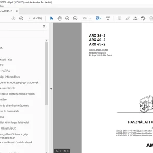 AMMANN ARX 36-2 ARX 40-2 ARX 45-2 HASZNÁLATI UTASÍTÁS PDF