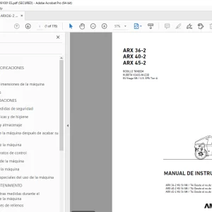 AMMANN ARX 36-2 ARX 40-2 ARX 45-2 MANUAL DE INSTRUCCIONES PDF