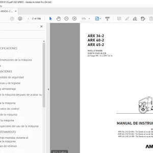 AMMANN ARX 36-2 ARX 40-2 ARX 45-2 MANUAL DE INSTRUCCIONES PDF