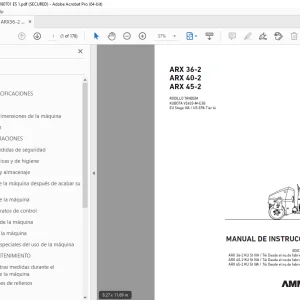 AMMANN ARX 36-2 ARX 40-2 ARX 45-2 MANUAL DE INSTRUCCIONES PDF