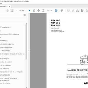 AMMANN ARX 36-2 ARX 40-2 ARX 45-2 MANUAL DE INSTRUCCIONES PDF