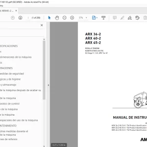 AMMANN ARX 36-2 ARX 40-2 ARX 45-2 MANUAL DE INSTRUCCIONES PDF