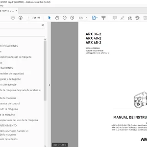 AMMANN ARX 36-2 ARX 40-2 ARX 45-2 MANUAL DE INSTRUCCIONES PDF
