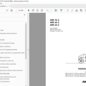 AMMANN ARX 36-2 ARX 40-2 ARX 45-2 MANUALE D’USO PDF