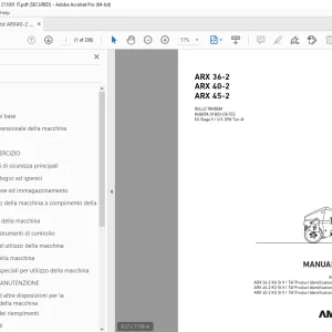 AMMANN ARX 36-2 ARX 40-2 ARX 45-2 MANUALE D’USO PDF