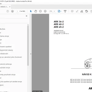 AMMANN ARX 36-2 ARX 40-2 ARX 45-2 NÁVOD K OBSLUZE PDF