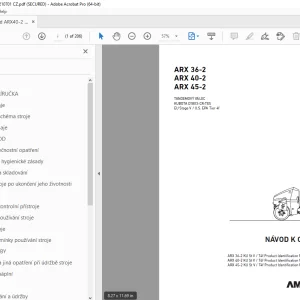 AMMANN ARX 36-2 ARX 40-2 ARX 45-2 NÁVOD K OBSLUZE PDF