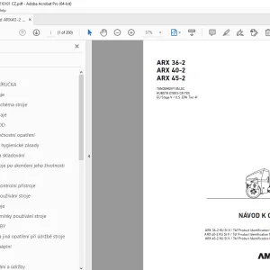 AMMANN ARX 36-2 ARX 40-2 ARX 45-2 NÁVOD K OBSLUZE PDF