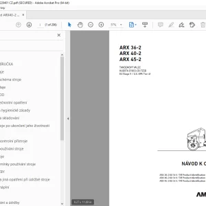 AMMANN ARX 36-2 ARX 40-2 ARX 45-2 NÁVOD K OBSLUZE PDF