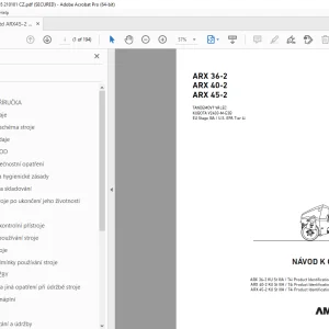 AMMANN ARX 36-2 ARX 40-2 ARX 45-2 NÁVOD K OBSLUZE PDF