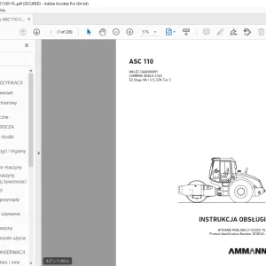 AMMANN ASC 110 INSTRUKCJA OBSŁUGI 3018160 PDF