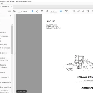 AMMANN ASC 110 MANUALE D‘USO 3001328 PDF