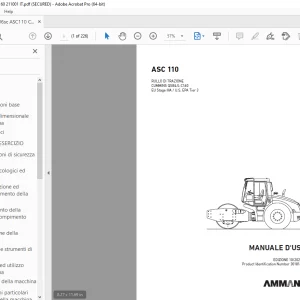 AMMANN ASC 110 MANUALE D‘USO 3018160 PDF