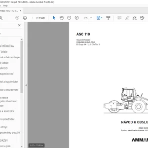 AMMANN ASC 110 NÁVOD K OBSLUZE 3001328 PDF