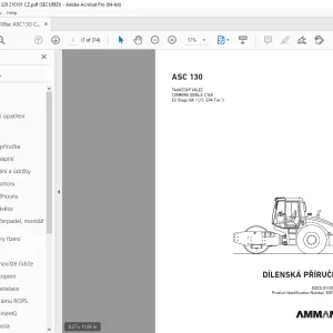AMMANN ASC 130 DÍLENSKÁ PŘÍRUČKA 3001329 PDF