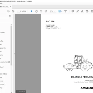 AMMANN ASC 130 DÍLENSKÁ PŘÍRUČKA 3022302 PDF
