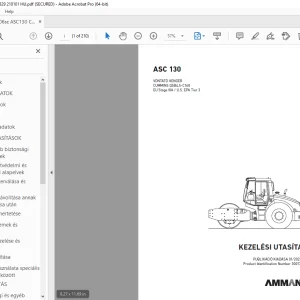 AMMANN ASC 130 KEZELÉSI UTASÍTÁS 3001329 PDF