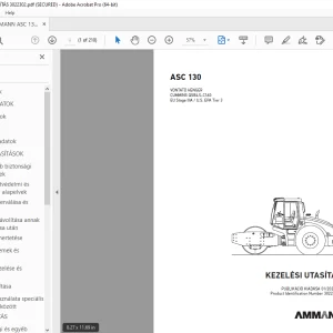 AMMANN ASC 130 KEZELÉSI UTASÍTÁS 3022302 PDF
