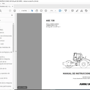 AMMANN ASC 130 MANUAL DE INSTRUCCIONES 3001329 PDF