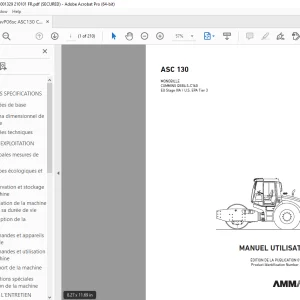 AMMANN ASC 130 MONOBILLE MANUEL UTILISATEUR 3001329 PDF