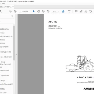 AMMANN ASC 150 NÁVOD K OBSLUZE 3018006 PDF