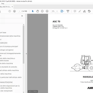 AMMANN ASC 70 MANUALE D‘USO 3003606 PDF
