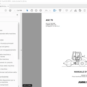 AMMANN ASC 70 MANUALE D‘USO 3016547 PDF