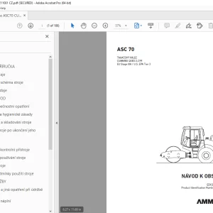 AMMANN ASC 70 NÁVOD K OBSLUZE 3016547 PDF