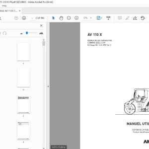 AMMANN AV 110 X DOUBLE BILLES CHÂSSIS FIXE MANUEL UTILISATEUR 3002751 PDF