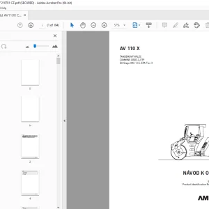 AMMANN AV 110 X TANDEMOVÝ VÁLEC NÁVOD K OBSLUZE 3009927 PDF