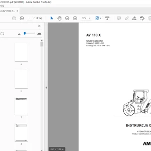 AMMANN AV 110 X WALEC TANDEMOWY INSTRUKCJA OBSŁUGI 3002751 PDF